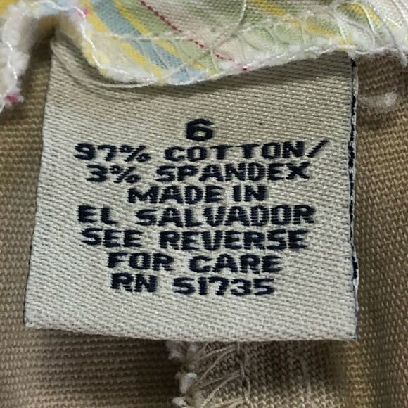 Duck Head Stretch Chino Pants Women 6 Cream Mid-Rise - Picture 7 of 7